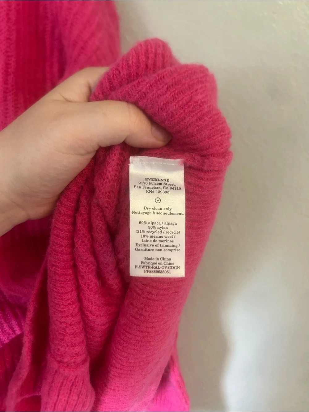 Everlane alpaca merino wool blend sweater cardigan